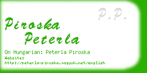 piroska peterla business card